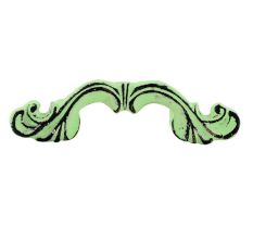 Lime Green Distressed Iron Bow Wardrobe Handle